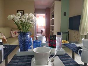 A television and/or entertainment centre at Sior Dionysios Apartments