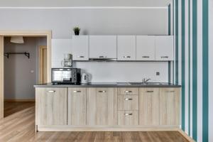 Kuchnia lub aneks kuchenny w obiekcie Grand Apartments - Szafuza Apartment Gdańsk Szafarnia