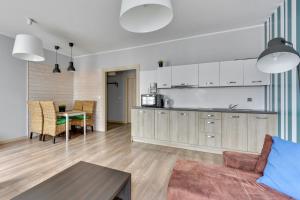Kuchnia lub aneks kuchenny w obiekcie Grand Apartments - Szafuza Apartment Gdańsk Szafarnia