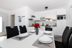 Kuchyň nebo kuchyňský kout v ubytování Apartman Bura
