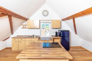 Kuchyň nebo kuchyňský kout v ubytování Hotel Centgraf