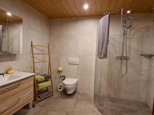 Koupelna v ubytování Bacherhof