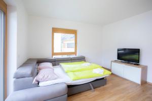 En eller flere senger på et rom på Apartment Bistra Kranjska Gora