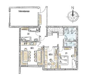 The floor plan of Chalet Klösterle