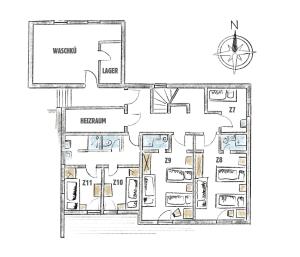 The floor plan of Chalet Klösterle