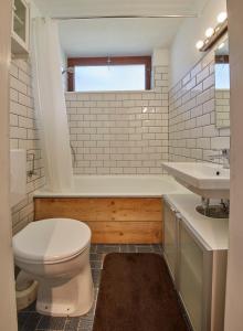 ザールバッハ・ヒンターグレムにあるAppartement Bellevue Top 65のバスルーム(トイレ、洗面台付)