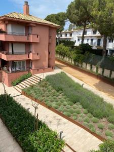 Zahrada ubytování Apartamento con piscina en LLAFRANC