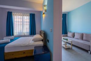 Cama o camas de una habitación en Selim Pansiyon