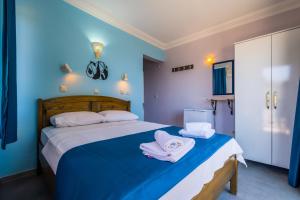 Cama o camas de una habitación en Selim Pansiyon