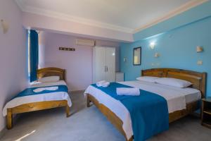 Cama o camas de una habitación en Selim Pansiyon