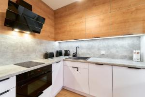 Kuchyňa alebo kuchynka v ubytovaní LAGUNA Apartament Polanica Residence 45