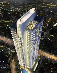 a rendering of a tall building with plants on it at Aleeya Suite @ Troika Residence in Kota Bharu