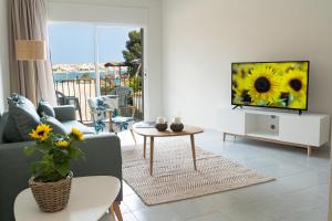 TV a/nebo společenská místnost v ubytování Hotel Aubí