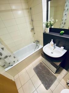 Phòng tắm tại Medvědín Apartmán 106