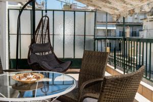 En balkon eller terrasse på Luxury Apartments in Skg