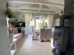 Posezení v ubytování Apartament Różany
