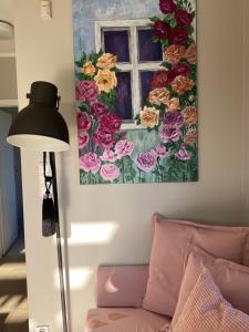 Kuchyň nebo kuchyňský kout v ubytování Apartament Różany