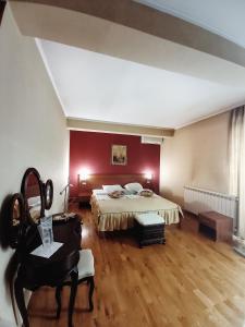 a large room with a bed and a chair at Hotel IL Sole in Berane