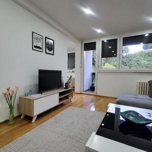 sala de estar con sofá y TV en Ozzy, en Travnik