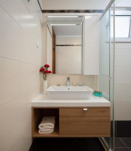 Kylpyhuone majoituspaikassa Noemia Apartments