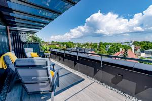 Balkón nebo terasa v ubytování Artisa Riia Str 20B Luxury Penthouse apartment