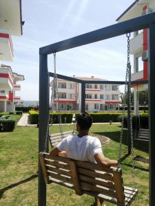 Das Gebäude in dem sich die Ferienwohnung befindet
