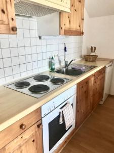 Kuchyň nebo kuchyňský kout v ubytování Ferienwohnung Zweinig02