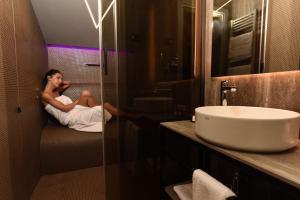 Koupelna v ubytování Rosa Salva Hotel