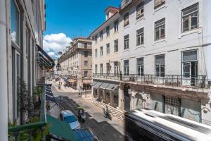 a view of a city street with buildings at LV Premier Apartments Baixa- FI in Lisbon