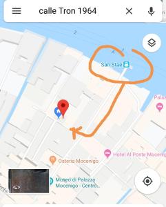 um mapa de Santa Ana com um mapa de Sanchez em Cà Tron Apartment next to Rialto bridge em Veneza