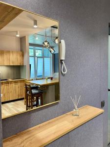 Kuchyňa alebo kuchynka v ubytovaní MAGNIT Apartments у самого моря