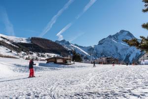 レ・デュー・アルプにあるAppartement Edelweiss SKIOPIEDS - Centre Stationの雪山スキー団 +2枚の写真
