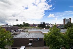 a view of a building in a city at Fewo Geesteblick - Dietmar Strauch in Bremerhaven +6 photos