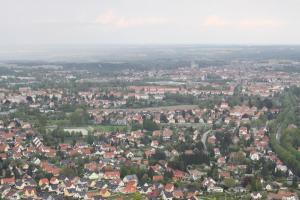 Letecký snímek ubytování Gästehaus Lisakowski Pension am Brautwiesenpark