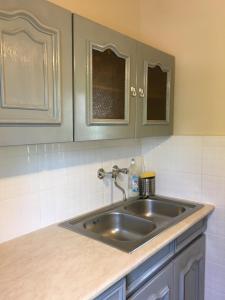 A kitchen or kitchenette at Nefelejcs Apartman