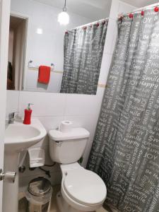 Kylpyhuone majoituspaikassa Villarrica Mirador Apartment