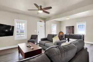 a living room with a couch and a table at Finding Tranquility in Colorado Springs