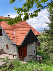 a house with an orange roof on top of it at Apartments Holiday Home Srce in Kopaonik