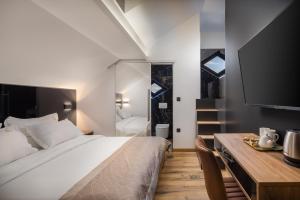 Posteľ alebo postele v izbe v ubytovaní Top rooms