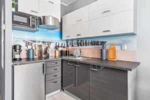 Kuchnia lub aneks kuchenny w obiekcie Apartamenty Osiedle Bursztynowe III by Noclegi Renters