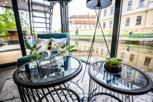 Balkón nebo terasa v ubytování Rezidence Malše - Unikátní apartmány na vodě
