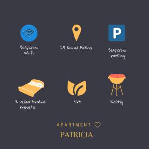Certifikát, hodnocení, plakát nebo jiný dokument vystavený v ubytování Apartman Patricia