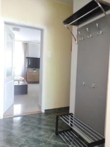 Kuchyň nebo kuchyňský kout v ubytování Apartman Ráchegy