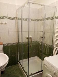 Koupelna v ubytování Apartman Ráchegy