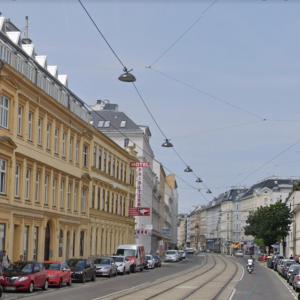 Nespecifikovaný výhled na destinaci Vídeň nebo výhled na město při pohledu z hotelu