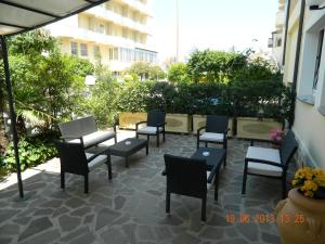 A balcony or terrace at Hotel Rivamare Only Room Breakfast