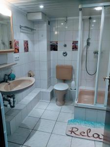 Phòng tắm tại Ferienwohnungen Am Grooten Steen 16