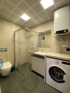 Koupelna v ubytování Kervan Apart