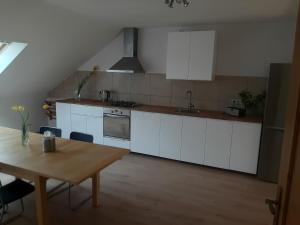 Kuchyň nebo kuchyňský kout v ubytování Apartmán Dvořák 194 pod Svatou horou