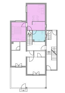 Půdorys ubytování Apartmani Alavuk